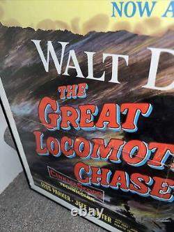 1956 Disney Movie Poster 56-211 Great Locomotive Chase Civil War 28x22 Framed