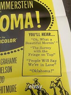 1966 Oklahoma! Musical Original 41x27 Movie Poster Withofficial Blue Stamp