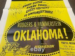 1966 Oklahoma! Musical Original 41x27 Movie Poster Withofficial Blue Stamp