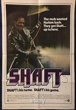 1971 Blaxploitation Movie Poster Original Shaft With Richard Roundtree