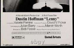 1974 Movie Poster with Dustin Hoffman Lenny Vintage on heavy stock rolled