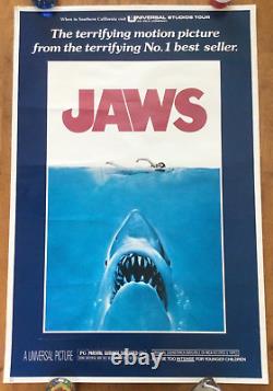 1976 Jaws Movie Poster Pros Vintage Original 1-Sheet 23 x 35 Rare 847A