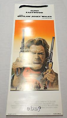 1976 Original Movie Poster Insert Clint Eastwood The Outlaw Josey Wales 36 x 14