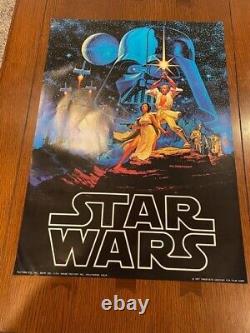 1977 Hildebrandt Original Star Wars A New Hope Movie Poster In Frame 20 X 28