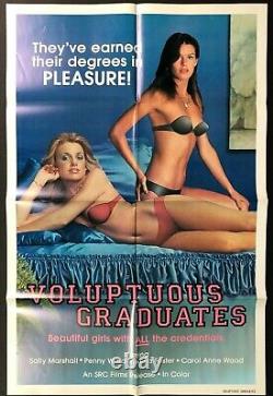 1980s Voluptuous Graduates Sexploitation Adult Film 27x41 Poster