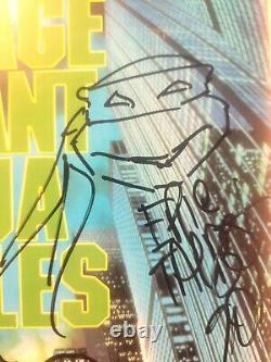 1990 TMNT Signed Movie Poster. Signed by Kevin Eastman. Mark Bode. Eric Talbot