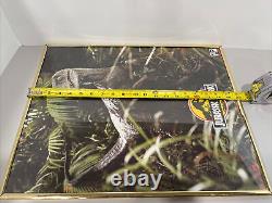 1993 Jurassic Park Framed Velociraptor Poster RARE Universal amblin OSP 82260