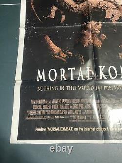 1995 Mortal Kombat Original Movie Poster 27x40 Used In Theatre