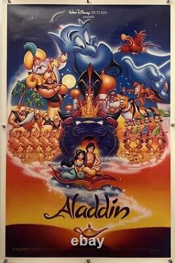 ALADDIN Original One Sheet Movie Poster 1992 WALT DISNEY