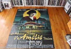 AMELIE ORIGINAL 2001 MOVIE POSTER from PARIS FRANCE HUGE 5 FEET TALL! EX+