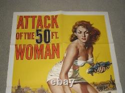 ATTACK OF THE 50 FIFTY FOOT FT WOMAN 1958 Original 1sh Movie Poster