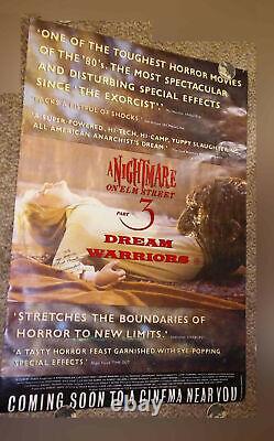 A Nightmare On Elm Street 3 Dream Warriors signed movie poster Freddy Krueger