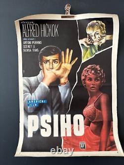 Alfred Hitchcock Psycho 1960's Movie Poster FREE POST