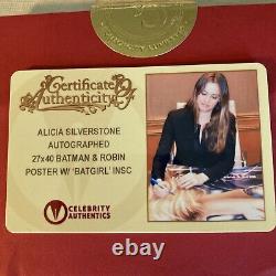 Alicia Silverstone Autographed movie poster Celebrity Authentics Batgirl 27x40