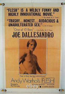 Andy Warhol's Flesh Ff Original One Sheet Movie Poster Joe Dalessandro (1968)