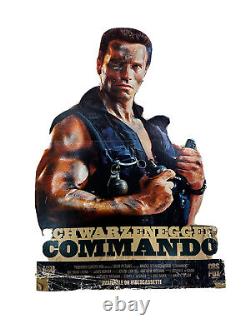 Arnold Schwarzenegger Commando Movie Standee VHS PROMO 1986 36x24