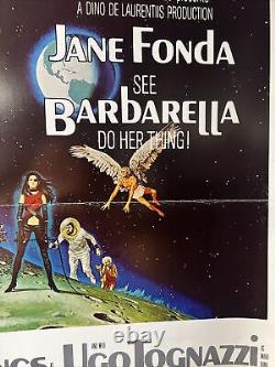 BARBARELLA half sheet Orginal movie poster 22x28 JANE FONDA -1968- Folded