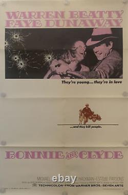 BONNIE AND CLYDE Original One Sheet Movie Poster 1967