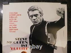 BULLITT Original 1969 Movie Poster, 33.75 x 46.25, C8.5 Very Fine to Near Mint