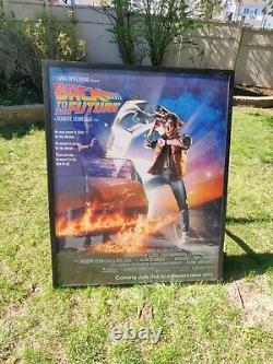 Back to the Future 1980s Original Movie Poster Bus Size 40x60 Framed