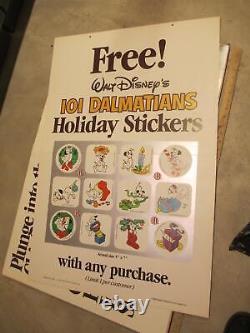 Baskin Robbins ice cream 1985 101 Dalmatians dog Disney cartoon premium sign