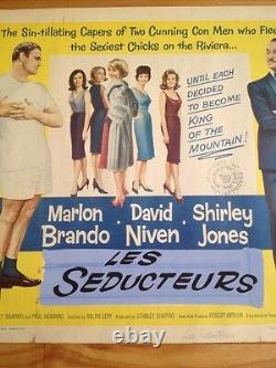 Bedtime story 1964 half sheet poster, marlon brando, shirley jones, david niven