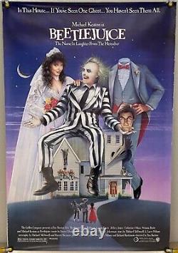 Beetlejuice Rolled Orig 1sh Movie Poster Michael Keaton Winona Ryder (1988)