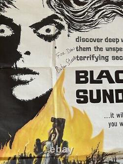Black Sunday 1961 OG 1 Sheet Movie Poster Horror Signed By Barbara Steele