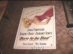 Born To Be Bad 1950 Orig Movie Poster Joan Fontaine Sexy