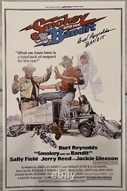 Burt Reynolds Signed Smokey And The Bandit 11x17 Movie Poster Cert HOLOGRAM