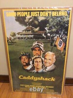 CADDYSHACK 1980 Store Issued Original, 27x41 Movie Poster Cardboard withPlastic