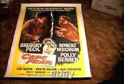 Cape Fear Orig Movie Poster 1962 Linen Robert Mitchum Gregory Peck