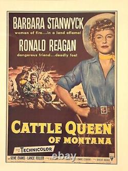 Cattle Queen Of Montana Movie Poster Large Framed and Matted Professionally