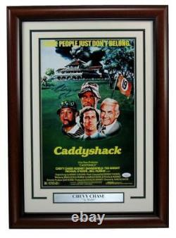Chevy Chase Autographed 11x17 Movie Poster Caddyshack Framed JSA 177204