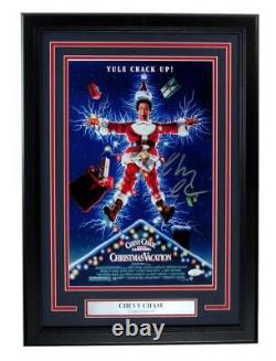 Chevy Chase Autographed 11x17 Movie Poster Christmas Vacation Framed JSA