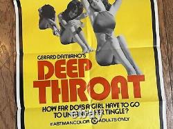 DEEP THROAT VINTAGE, 1972 ORIGINAL ONE-SHEET MOVIE POSTER Linda Lovelace Rare