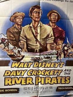Davy Crockett And The River Pirates 1956 Orig Movie Poster Fess Parker