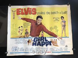 ELVIS PRESLEY GIRL HAPPY 1965 ORIGINAL 22X28 MOVIE POSTER Shelley Fabares