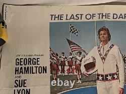 EVEL KNIEVEL 1971 ORIGINAL MOVIE POSTER, Matching Coin, & Vintage Toy MOTORCYCLE