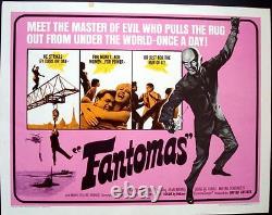 FANTOMAS half sheet movie poster 22x28 LOUIS DE FUNES JEAN MARAIS DEMONGEOT 1964