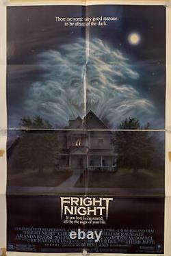 FRIGHT NIGHT Original One Sheet Movie Poster 1985 RARE