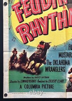 Feudin' Rhythm (1949) Original One Sheet Movie Poster Fine Western