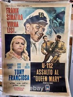 Frank Sinatra in U112 Assault On A Queen Orig. Movie Poster On Canvas From Italy