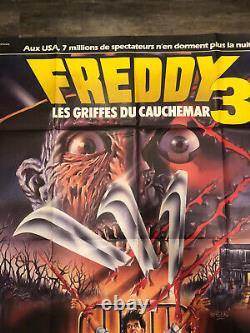 Freddy 3 Movie Poster Original French Version Large Freddy Krueger