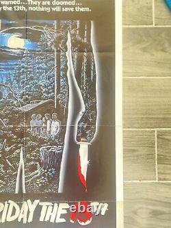 Friday The 13th 1980 ORIGINAL 27X41 MOVIE POSTER BETSY PALMER HORROR KEVIN BACON