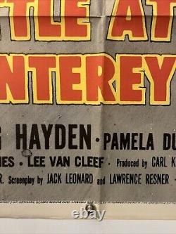 GUN BATTLE AT MONTEREY Original One Sheet Movie Poster 1957 RARE