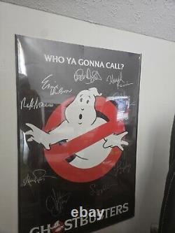 Ghostbusters Movie Poster W Authentic Cast/director Autographs