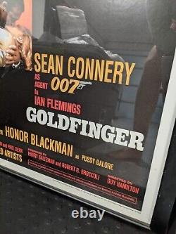 Goldfinger Original Movie Poster 1964 James Bond Back In Action 007 Framed