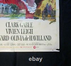 Gone With The Wind, Original 1968 ReRelease Movie Poster Vintage Historical Rare