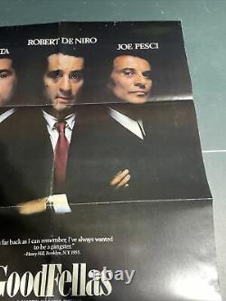 Goodfellas (1990) Original Movie Poster Single-sided (very Rare) 27x40 Folded